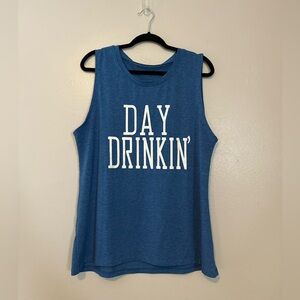 “Day Drinking” Blue XXL Tank Top
